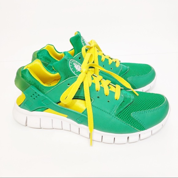 green and yellow huaraches